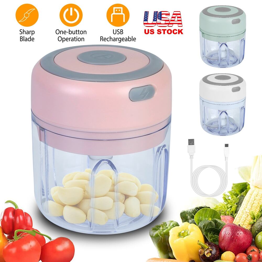 Mini Electric Garlic Chopper 8.45OZ Rechargeable
